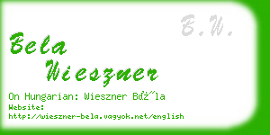 bela wieszner business card